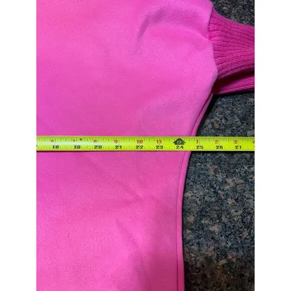 Hot Pink Zip Up Jacket Faux Fur Trim on Hood Size 2XL Runs Big - Picture 5 of 11